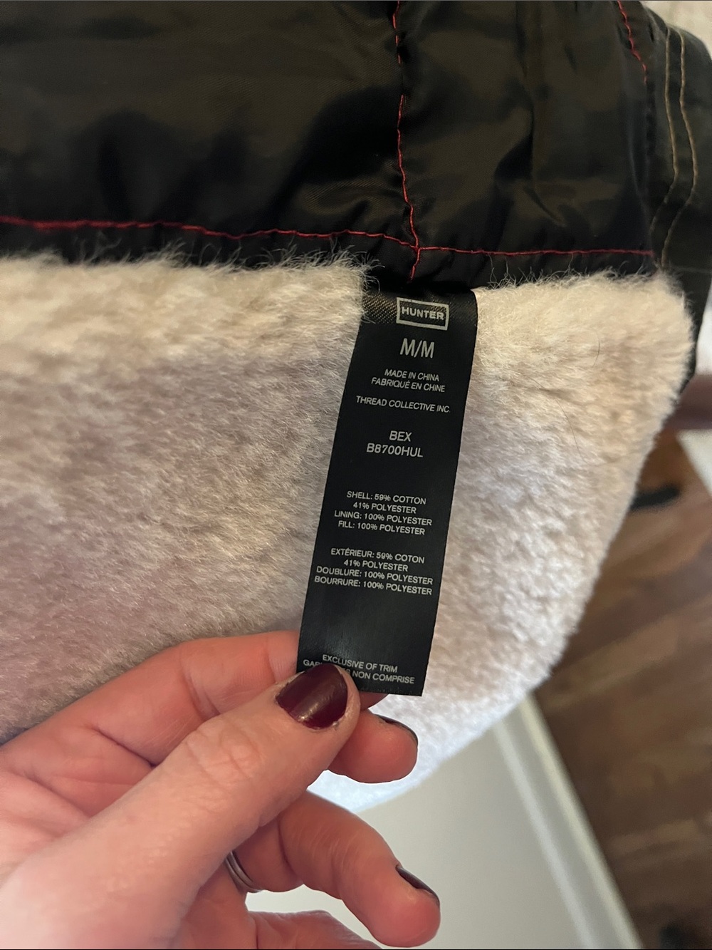 Hunter chore coat/Work Jacket with Tan Collar - Picture 4 of 11